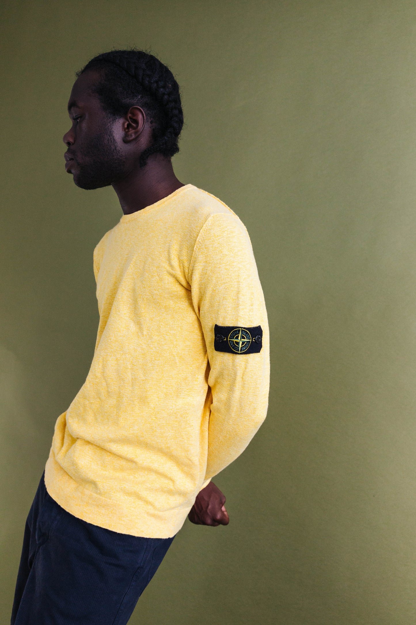 S/S 2018 Stone Island Yellow Marl Sweatshirt