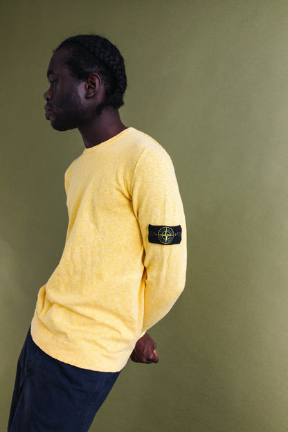 S/S 2018 Stone Island Yellow Marl Sweatshirt