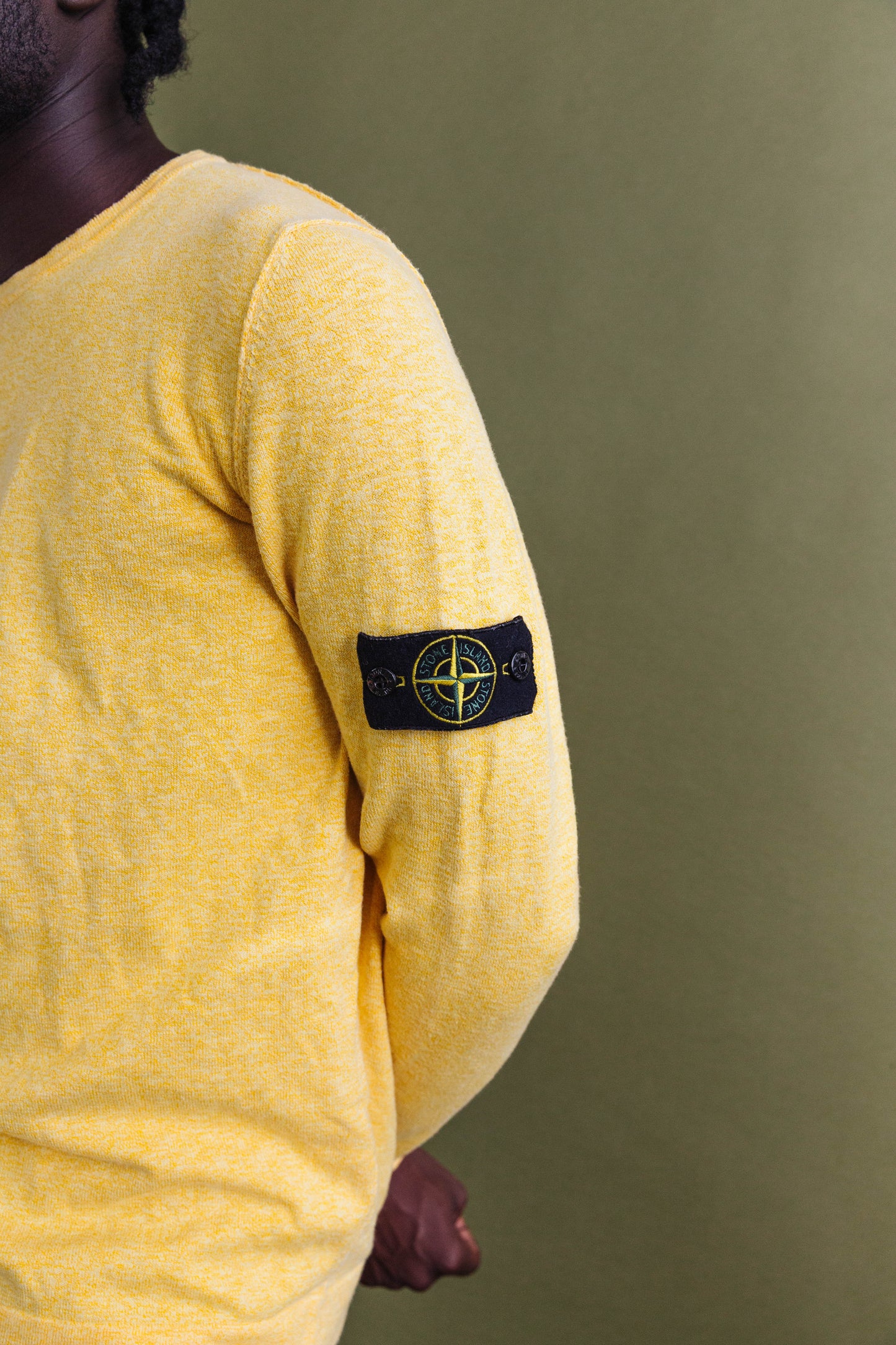 S/S 2018 Stone Island Yellow Marl Sweatshirt