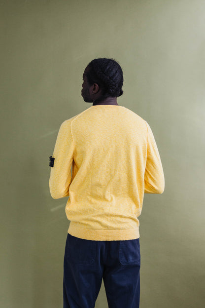 S/S 2018 Stone Island Yellow Marl Sweatshirt