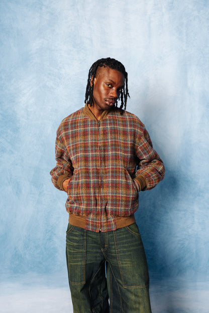 Example Missoni Woven Plaid Bomber Jacket