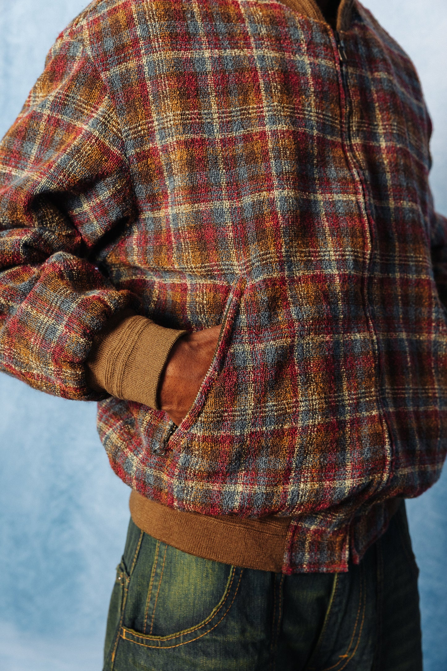 Example Missoni Woven Plaid Bomber Jacket