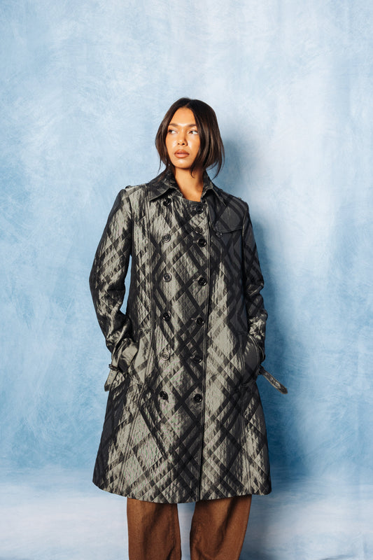 Burberry Metallic Nova Print Trench