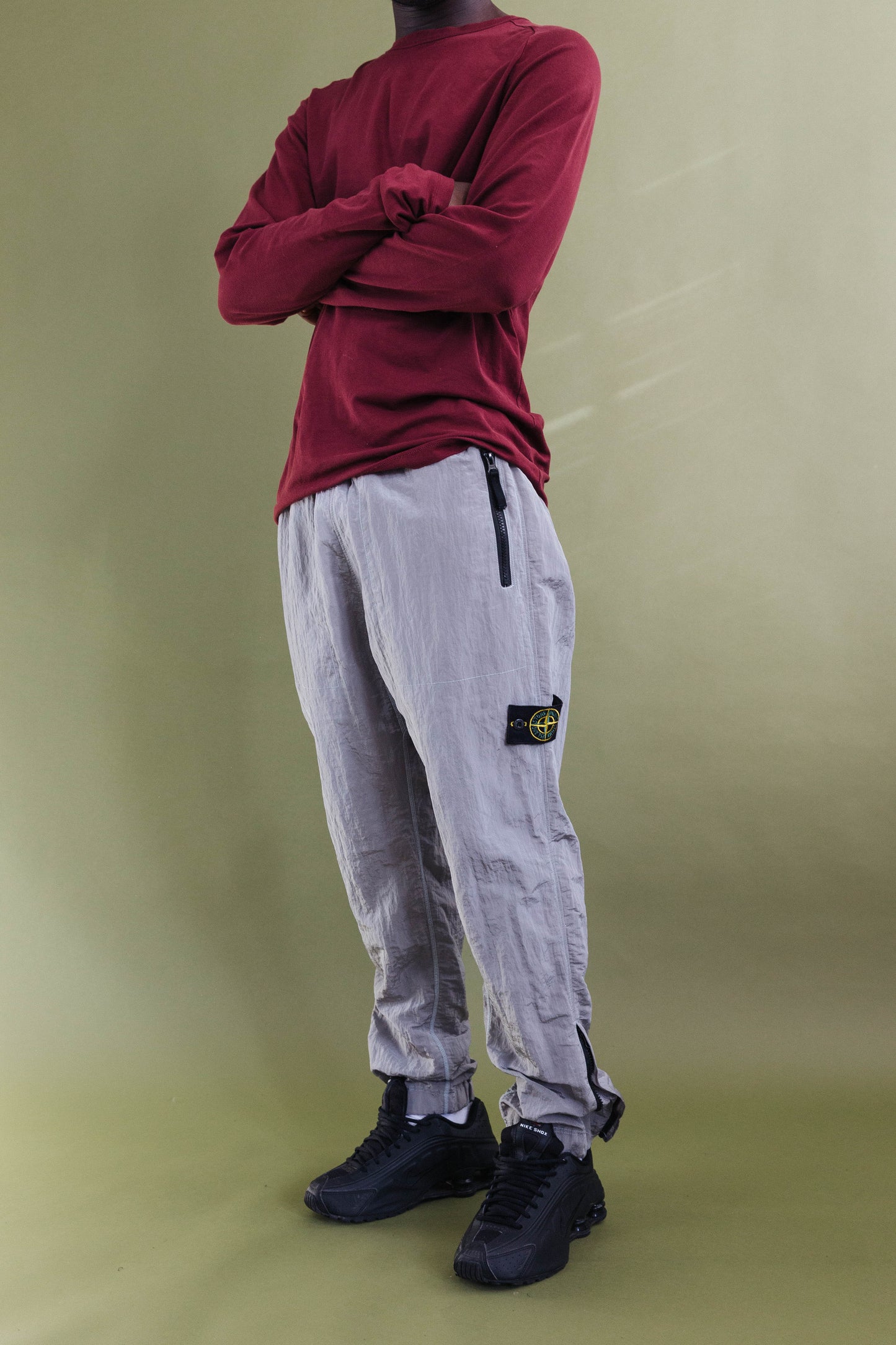 A/W 2018 Stone Island Silver Nylon Metal Technical Trousers