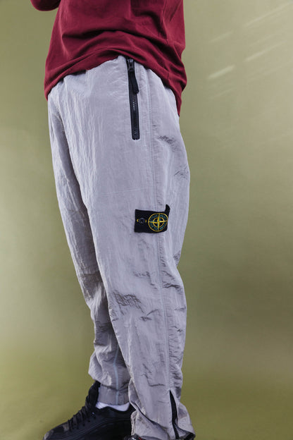 A/W 2018 Stone Island Silver Nylon Metal Technical Trousers