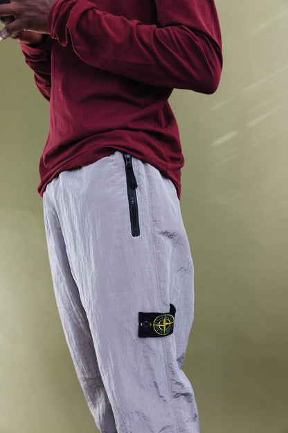 A/W 2018 Stone Island Silver Nylon Metal Technical Trousers