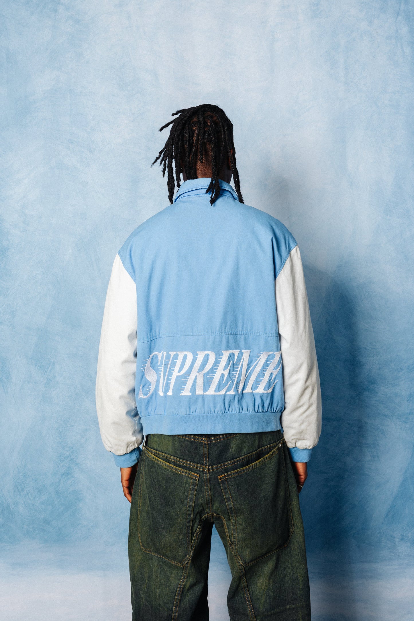 S/S 2020 Supreme Two-Tone Twill Varsity Jacket