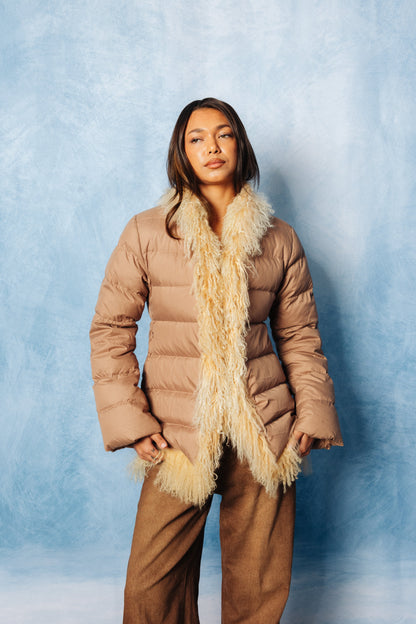 Moncler Fur Lined Down Puffer Blouson