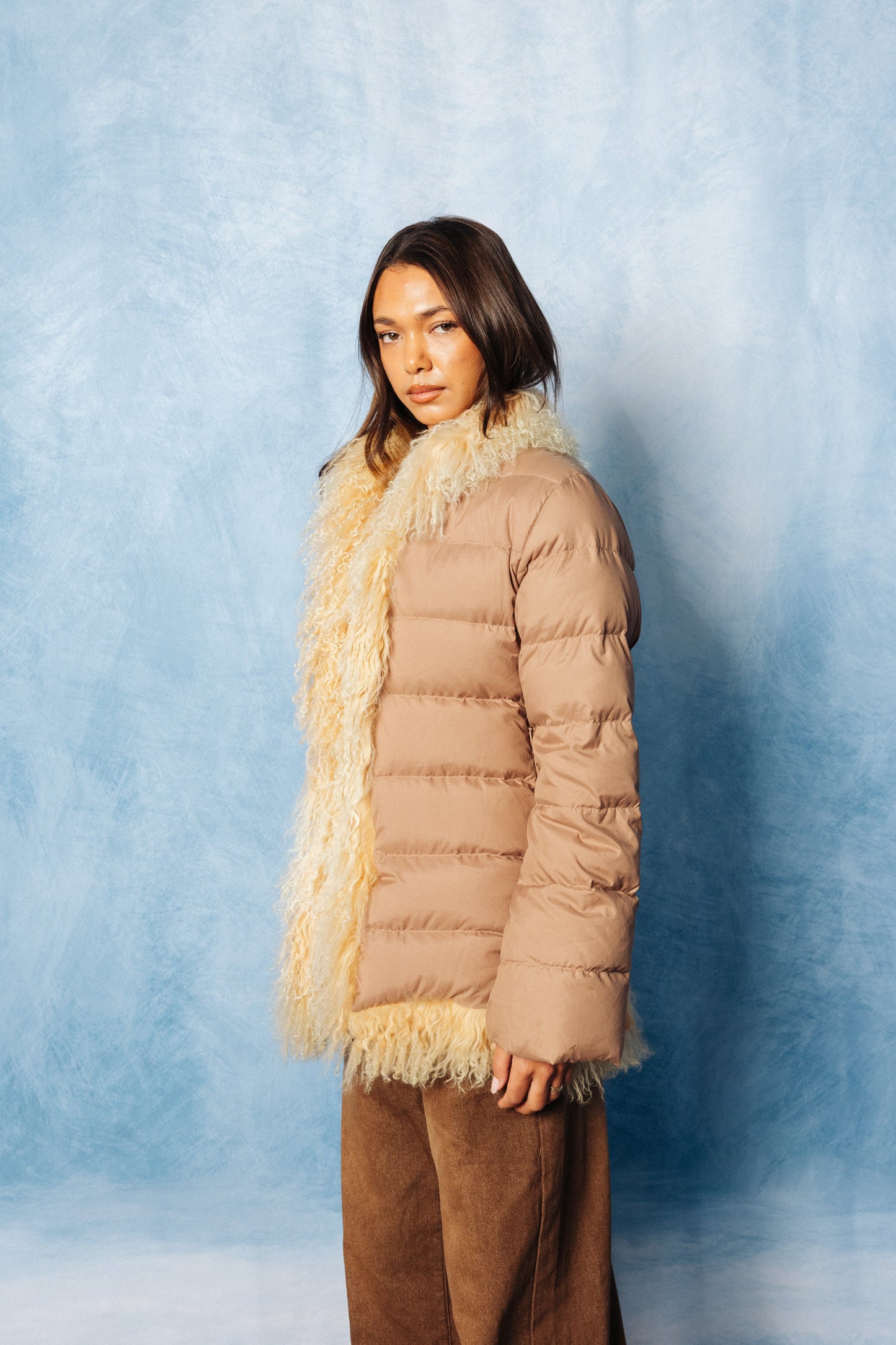 Moncler Fur Lined Down Puffer Blouson