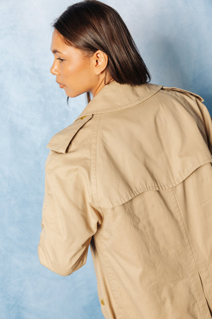 Burberry Beige Double Breasted 3/4 Length Trench