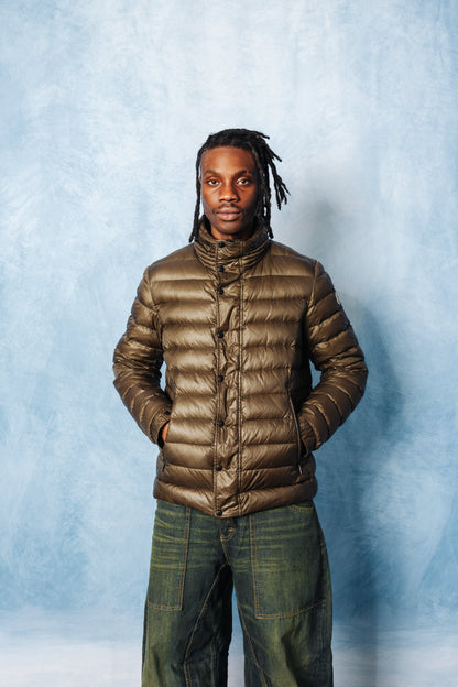 Moncler Double Pocket Khaki Down Puffer Jacket
