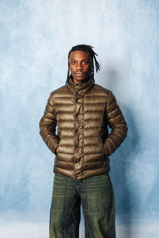 Moncler Double Pocket Khaki Down Puffer Jacket