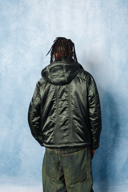 A/W 03/04 Chanel Multi Pocket Poly Satin Quilted Tech Jacket