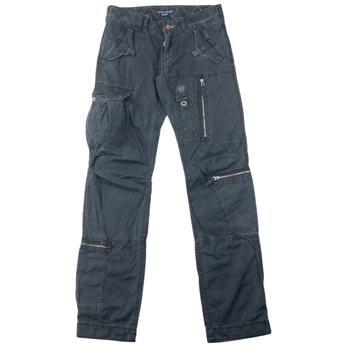 Vintage 2000s Ralph Lauren Cargo Trousers Size W31 | W31, Black
