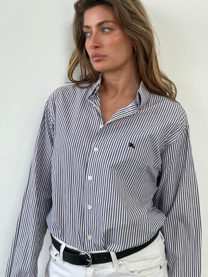 Burberry London 2000s Pure Cotton Striped Shirt - M