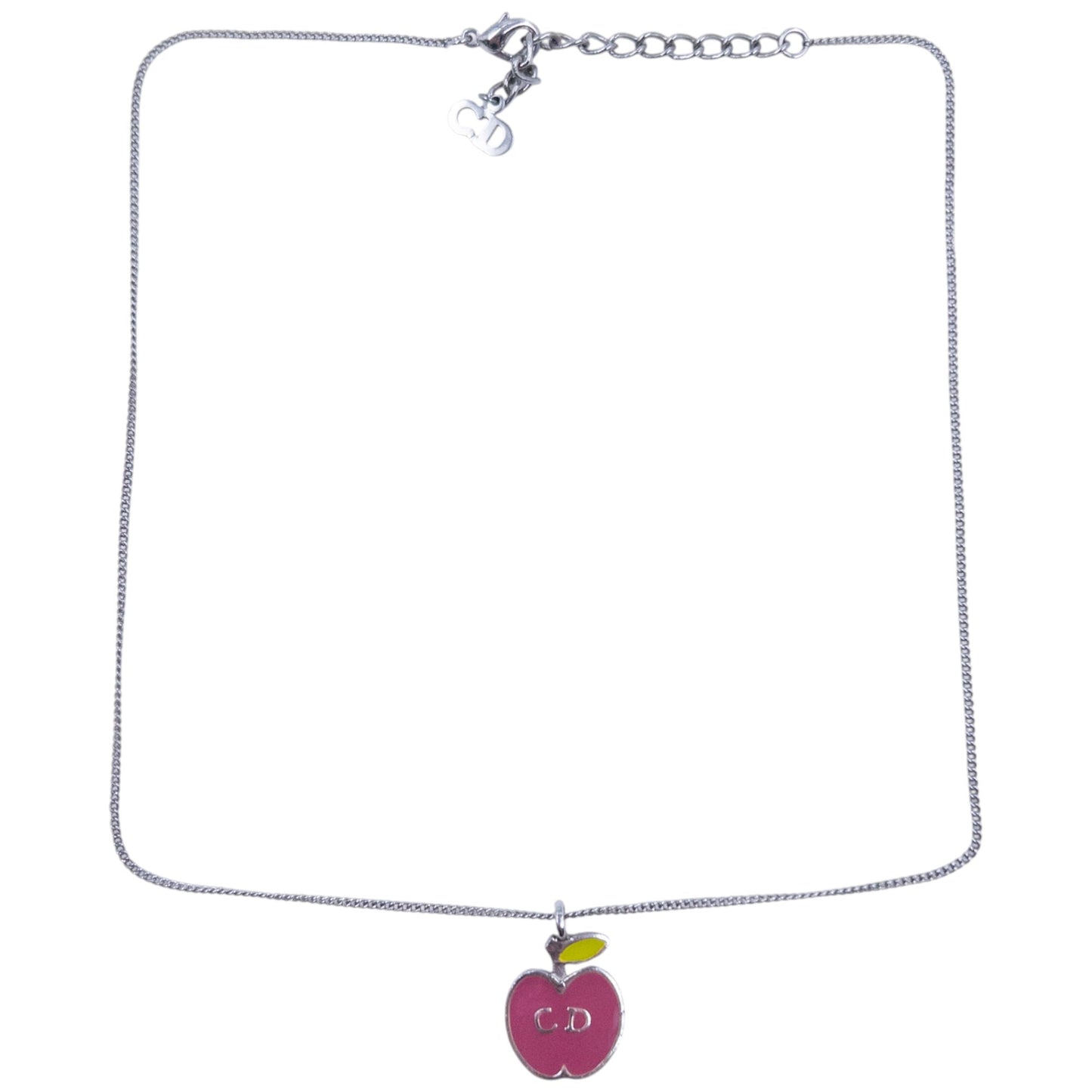 Vintage 2000s Dior Apple Charm Necklace | O/S, Pink