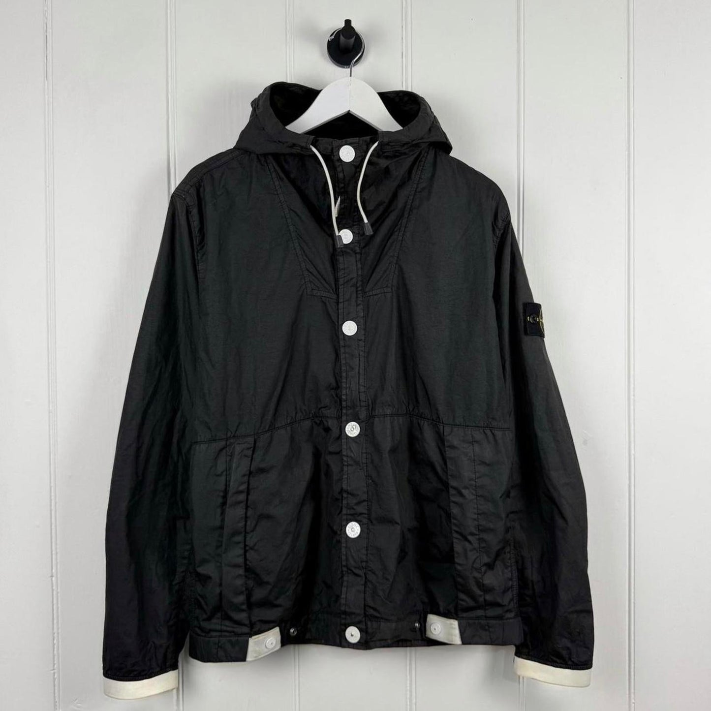 Stone Island Membrana 3L TC Hooded Jacket (L) | Large, Black