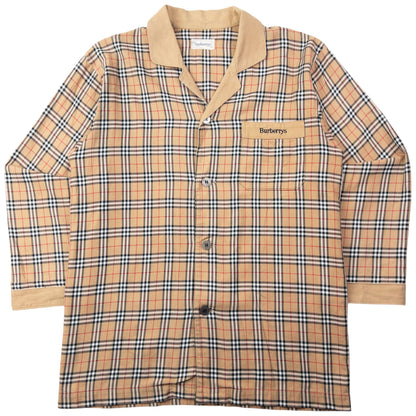 Vintage 90s Burberry Nova Check Long Sleeve Button Up Shirt Size M | Medium, Beige