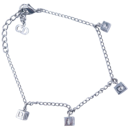 Vintage 2000s Dior Silver Dice Charm Bracelet