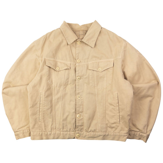 Vintage 2000s Versace Classic V2 Button Up Jacket Size L | Large, Beige