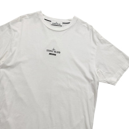 Stone Island Archivo Raso Gommato T-Shirt | XL, White