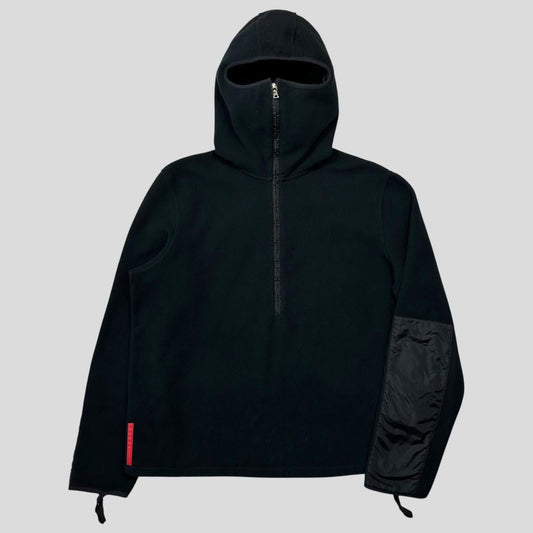 Prada Sport AW00 Balaclava Ninja Fleece Jacket - L | Default Title, Black