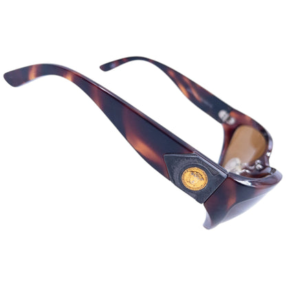 Vintage 90s Gianni Versace Tortoise Shell Sunglasses | O/S, Brown