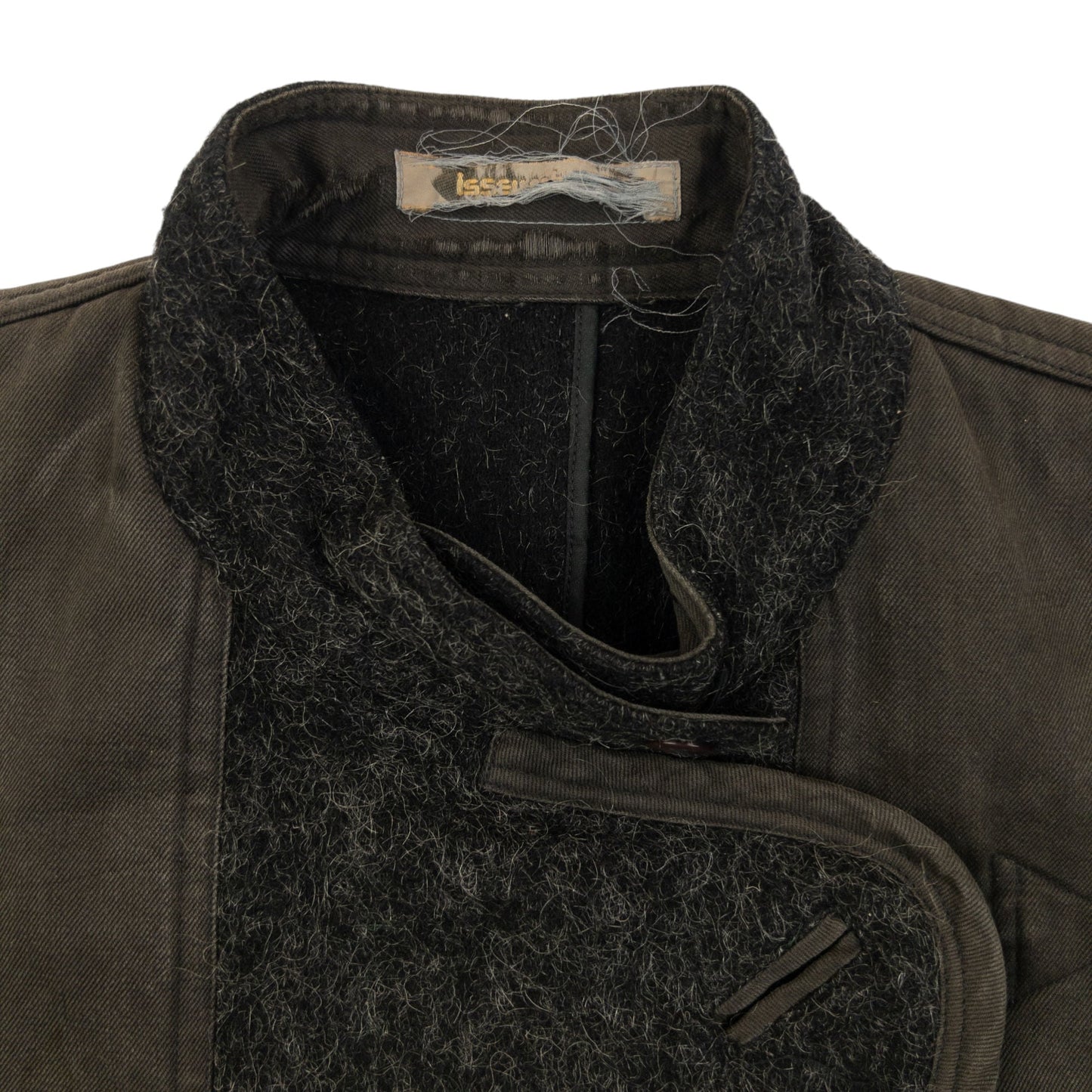 Vintage 80s Issey Miyake Asymmetric Wool Jacket Size S | Small, Grey