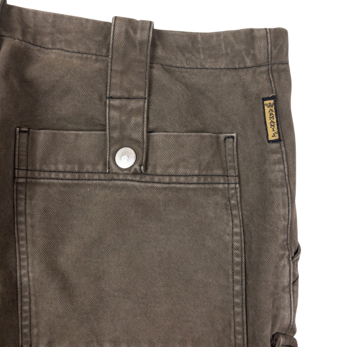 Vintage 2000s Armani Jeans Zip Cuff Cargo Trousers Size W35