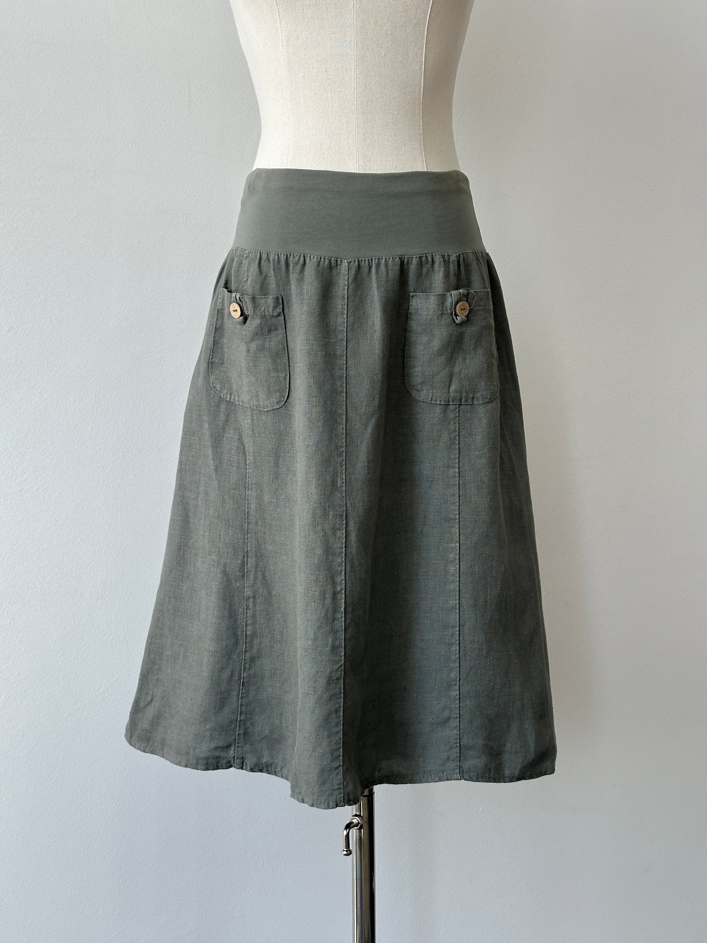 Vintage 1990s Pure Linen Mini Skirt - W28-32