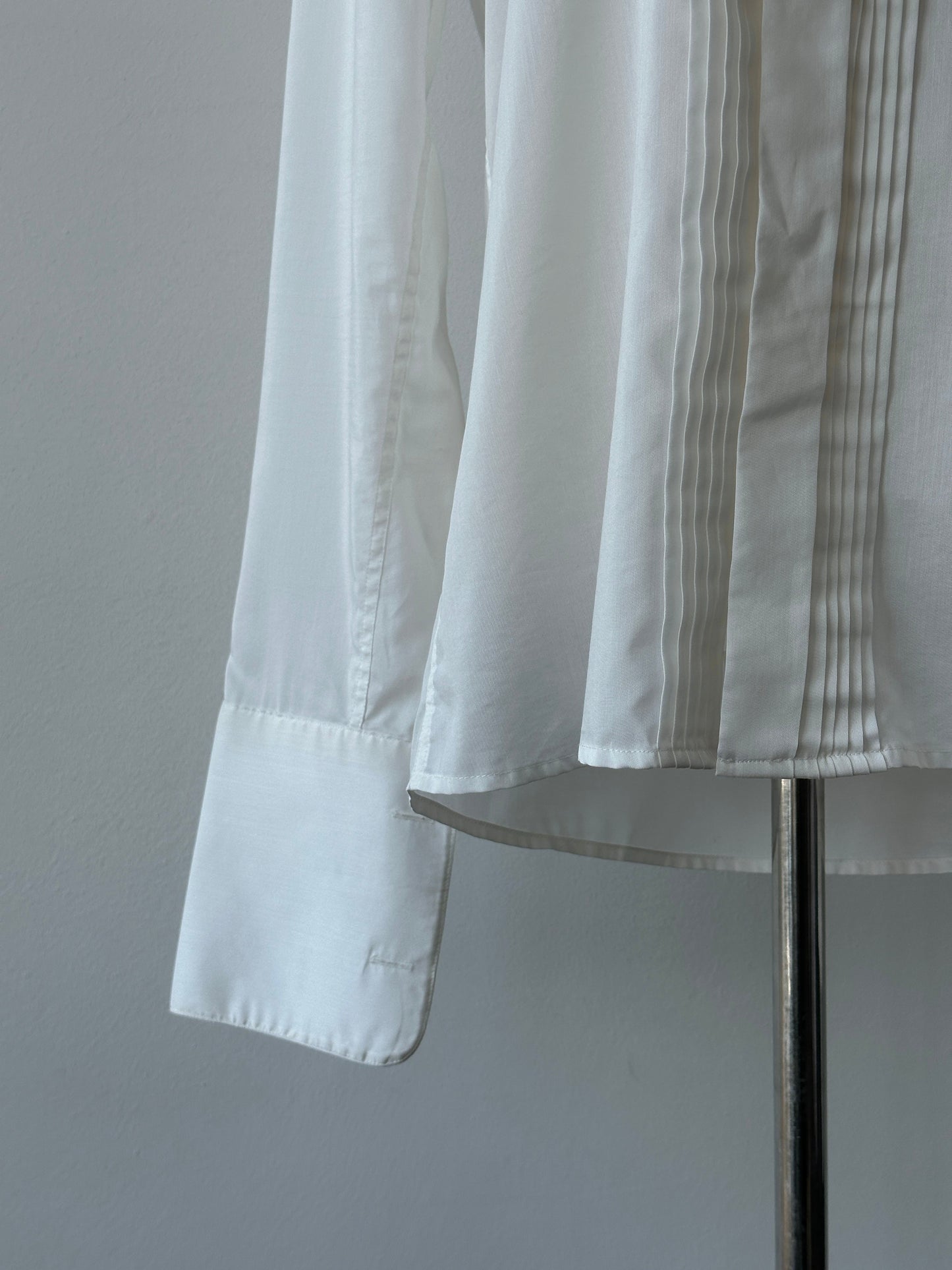 Vintage 2000s Cotton Tuxedo Dress Shirt - S
