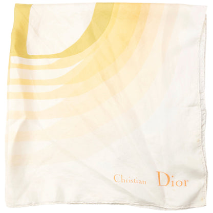Vintage 2000s Dior Gradient Silk Scarf | O/S, Cream