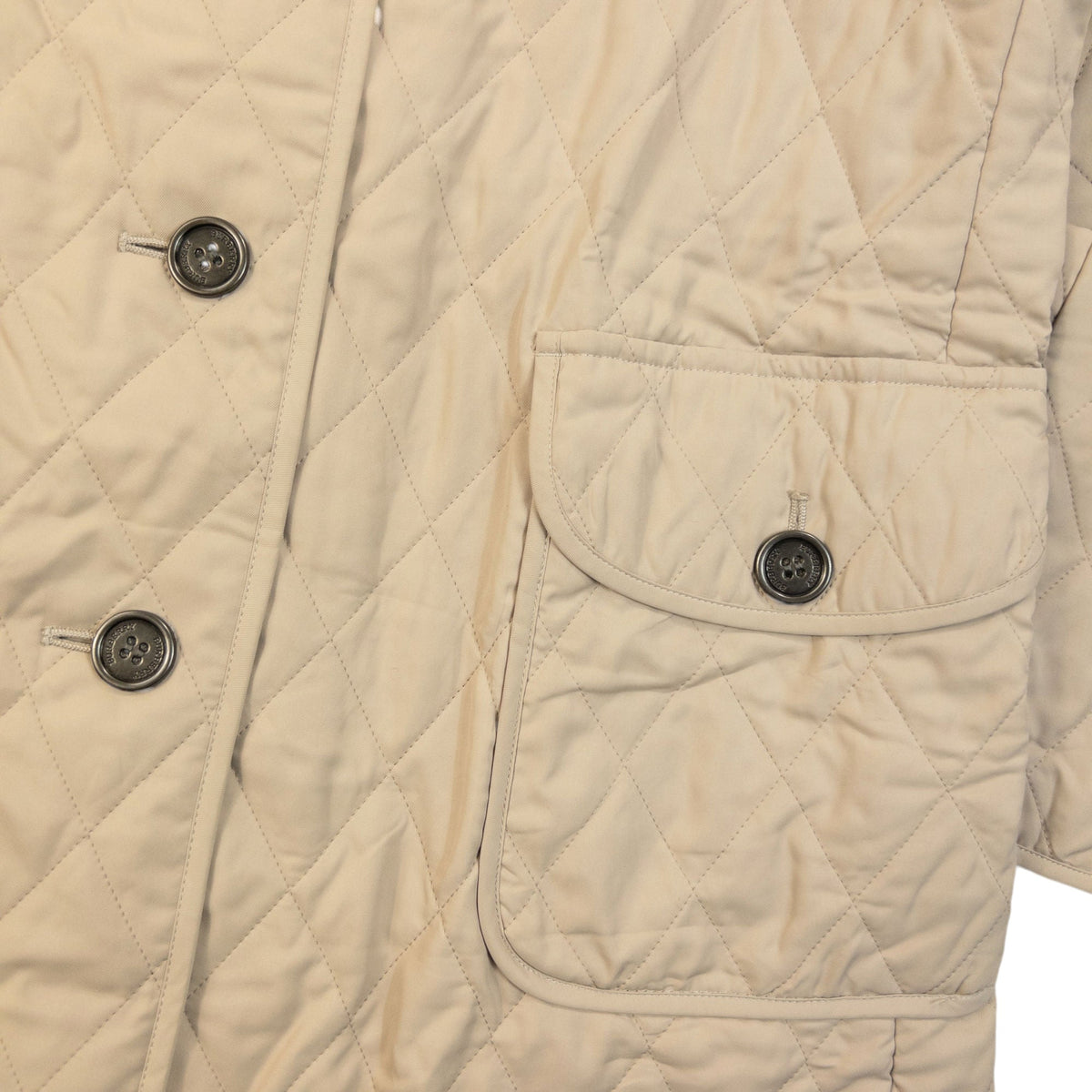 Vintage 2000s Burberry Nova Check Lined Quilted Jacket Womens Size L | Large, Beige