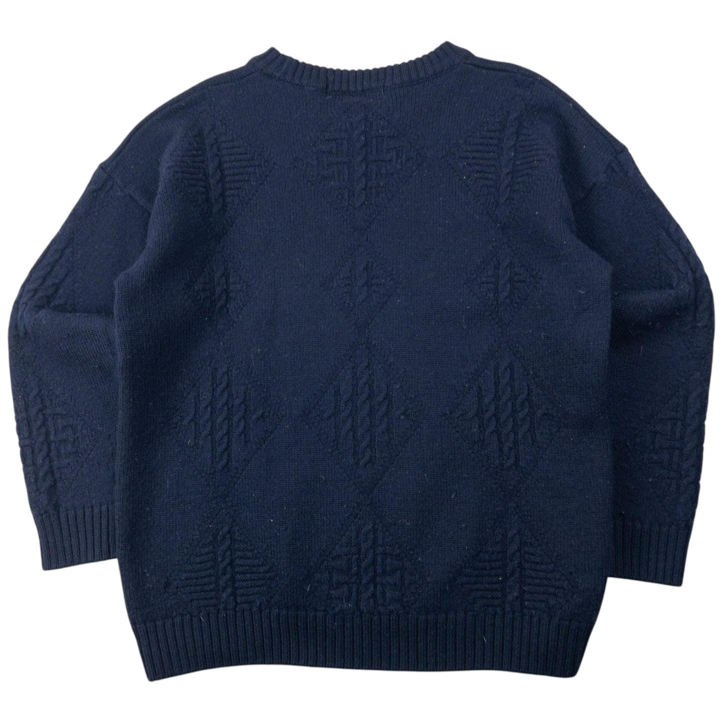 Vintage 90s Burberry Embroidered Knit Jumper Size XS | XS, Navy