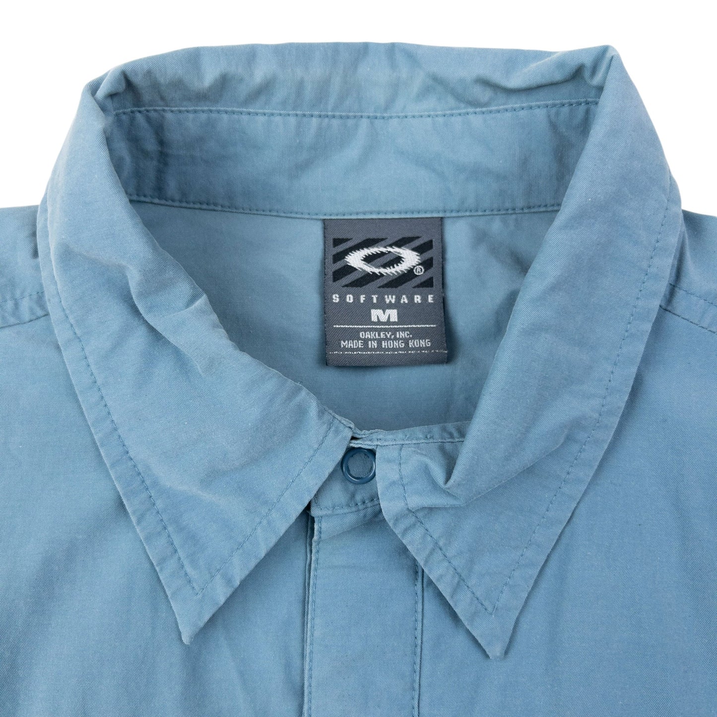 Vintage 2000s Oakley Long Sleeve Button Up Shirt Size L | Large, Blue