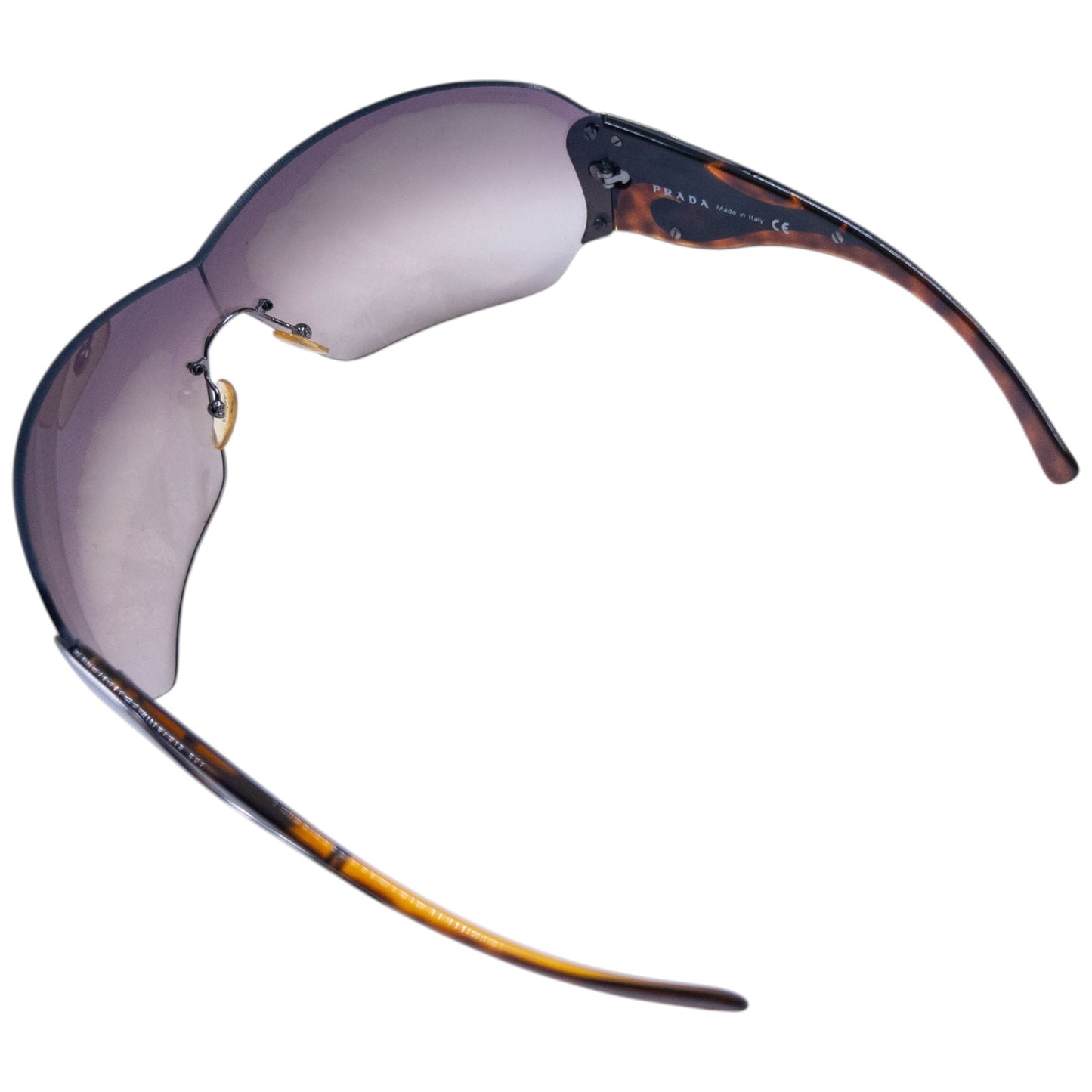 Vintage 2000s Prada Tortoise Shell Swirl Sunglasses | O/S, Brown Tortoise Shell