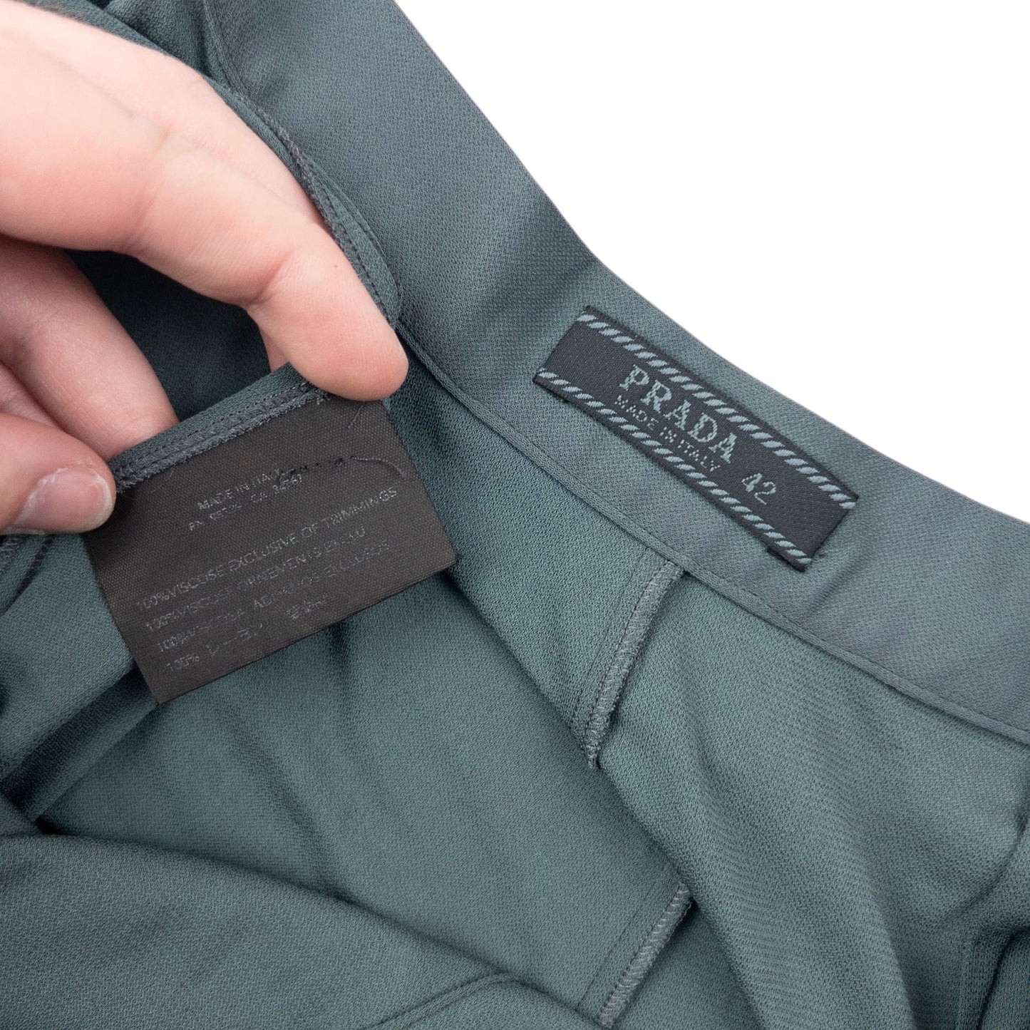 Vintage 2000s Prada Lightweight Skirt Womens Size W25 | W25, Green