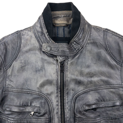 Vintage Dolce & Gabbana Lamb Leather Biker Jacket Size M