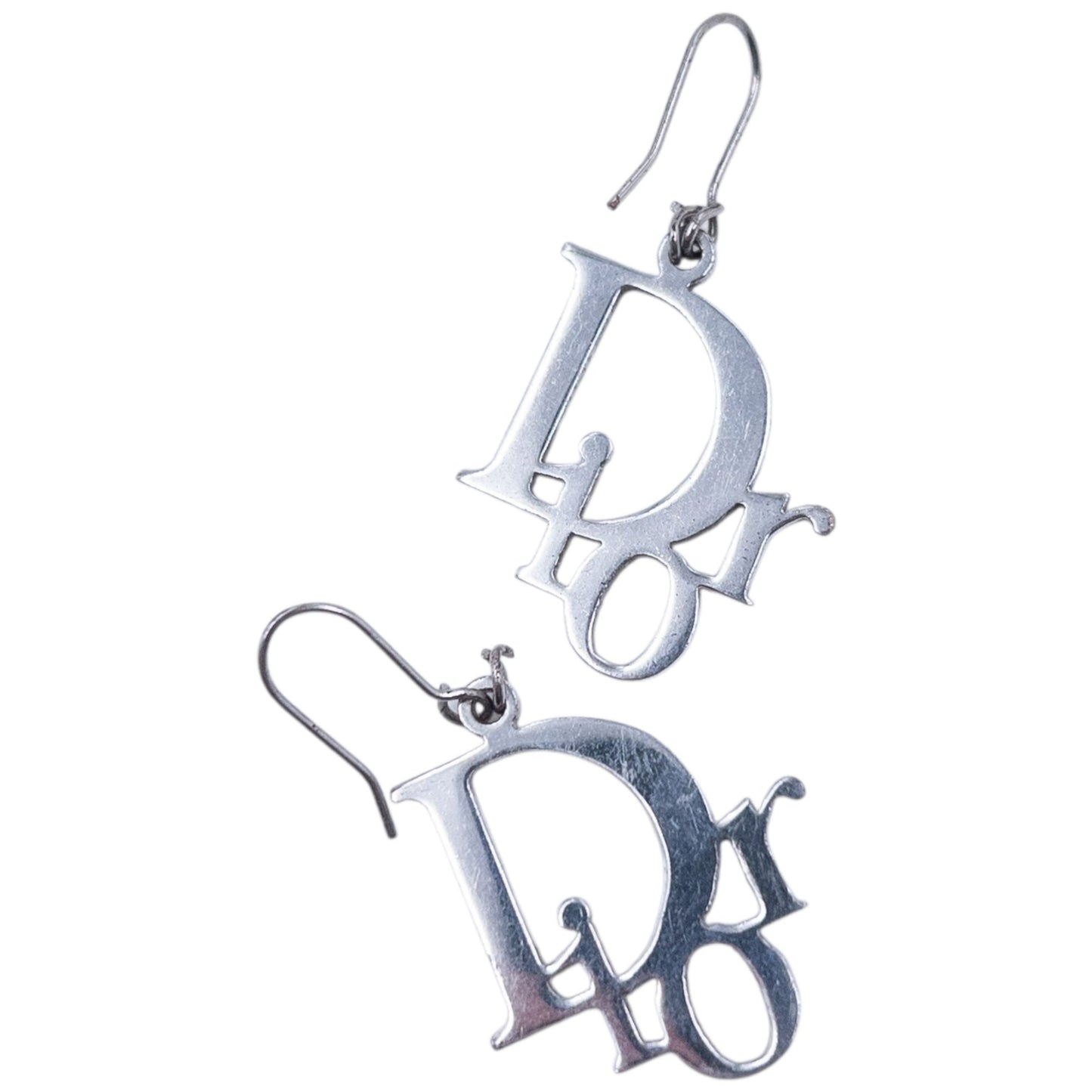 Vintage 2000s Dior Silver Logo Earrings