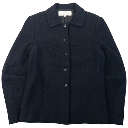 Vintage 90s Balenciaga La Mode Tweed Wool Jacket & Skirt Set Womens Size M | Medium, Navy