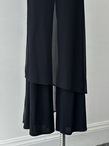 French Vintage 1990s Sheer Overlay Jumpsuit - S