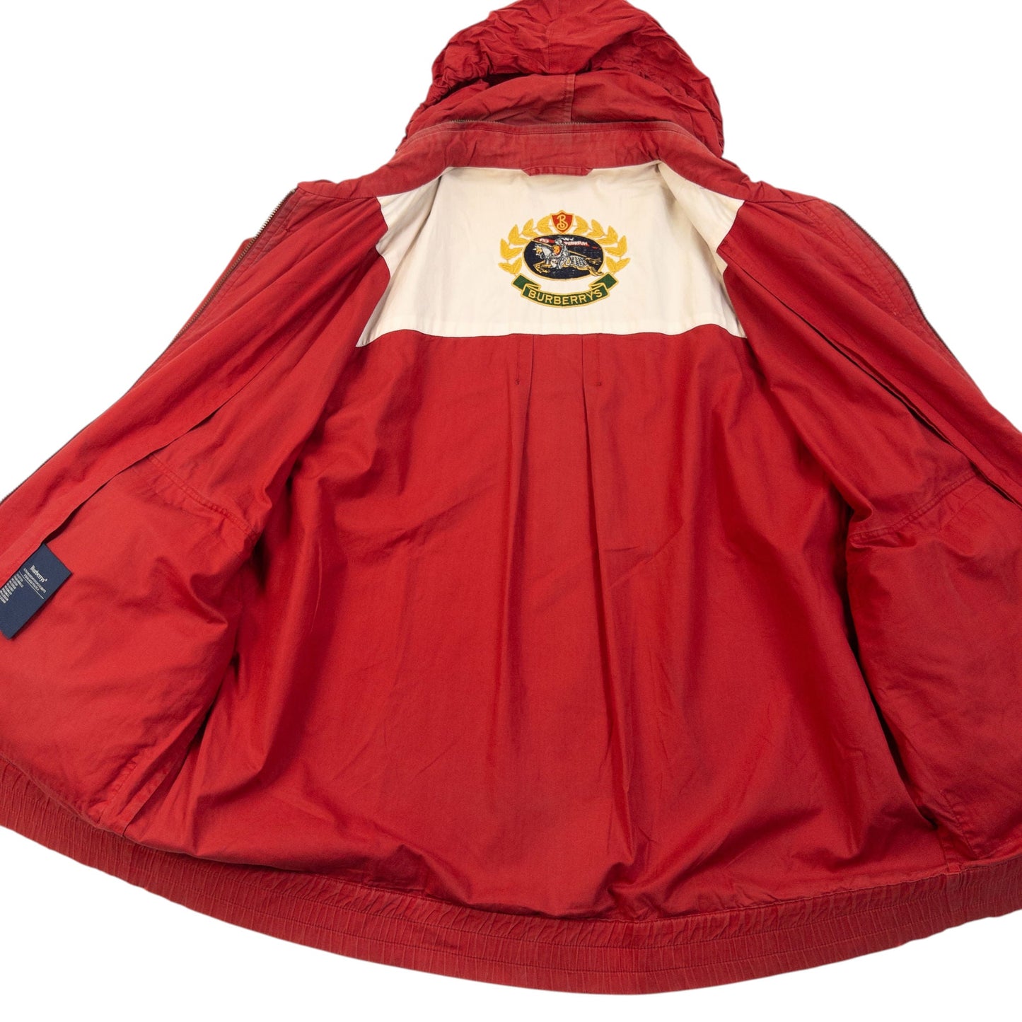 Vintage 90s Burberry Zip Up Jacket Size L | Large, Red