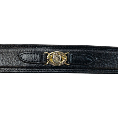 Vintage 90s Burberry Leather Belt Size XL | O/S, Black