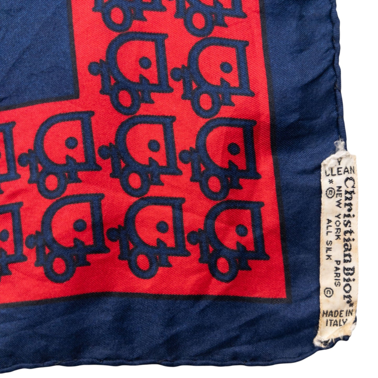 Vintage 80s Dior Monogram Silk Scarf