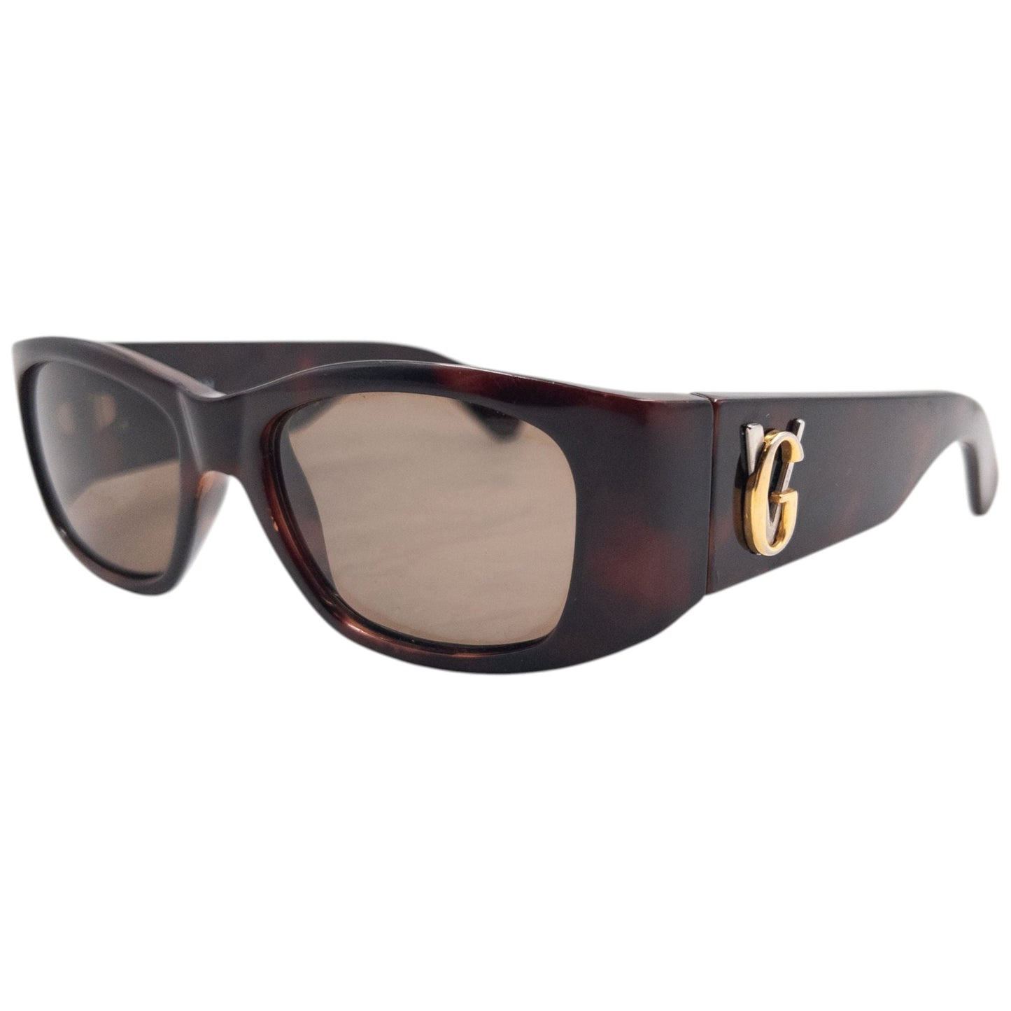 Vintage 90s Gianni Versace Tortoise Shell Sunglasses | O/S, Brown