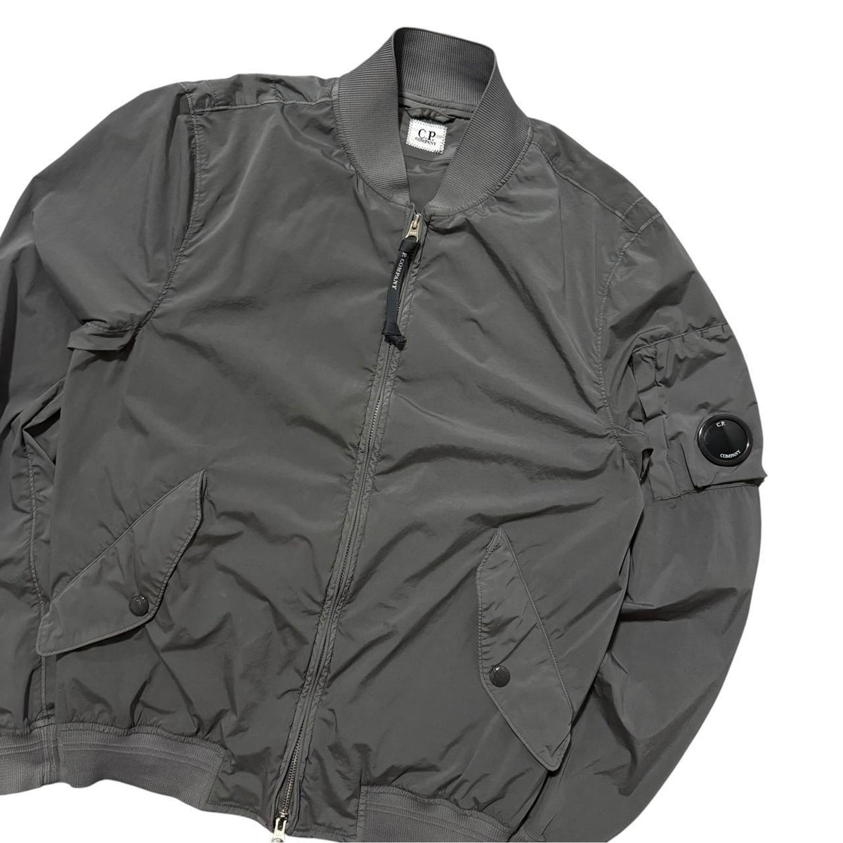 CP Company Nylon Bomber Jacket | Medium, Gray