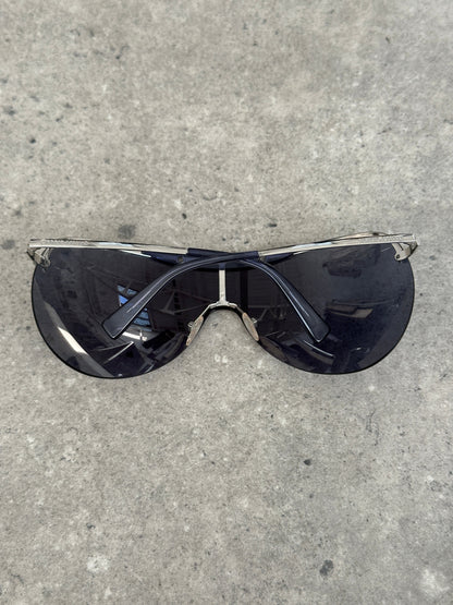 Giorgio Armani 2000s Oversized Shield Rimless Sunglasses