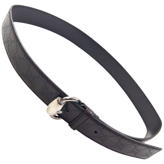 Vintage 2000s Gucci Embossed Monogram Leather Belt Size L | O/S, Brown
