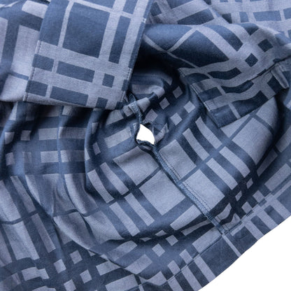 Vintage 2000s Burberry Nova Check Long Sleeve Button Up Pyjama Shirt Size M | Medium, Navy
