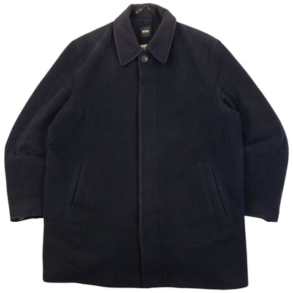 Vintage 2000s Hugo Boss Button Up Cashmere Wool Jacket Size L | Large, Navy
